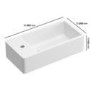 Detroit Wall Hung Basin With Brushed Brass Bottle Trap & Basin Mixer & Waste - Zana