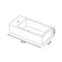 Detroit Wall Hung Basin With Brushed Brass Bottle Trap & Basin Mixer & Waste - Zana