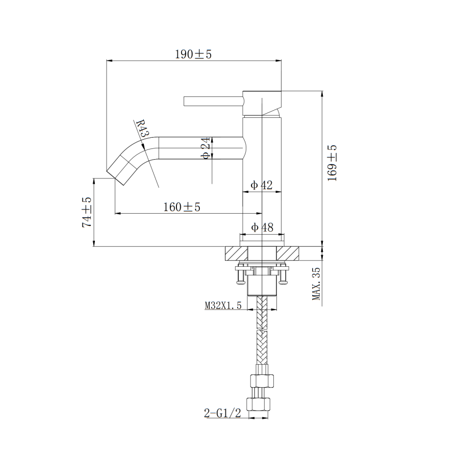 Chrome Mixer Shower with Freestanding Bath and Basin Tap Set - Arissa