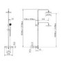 Chrome Mixer Shower with Freestanding Bath and Basin Tap Set - Arissa
