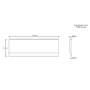 Single Ended Shower Bath with Front Panel & Chrome Bath Screen with Towel Rail 1500 x 700mm - Alton