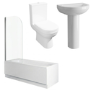 1500mm Shower Bath Suite with Toilet Basin & Panels - Alton