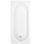 Single Ended Shower Bath with Front Panel & Chrome Bath Screen with Towel Rail 1700 x 700mm - Alton