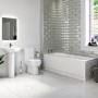 1600mm Straight Bath Suite with Toilet, Basin & Panels - Alton