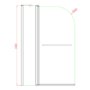 Single Ended Shower Bath with Front Panel & Hinged Chrome Bath Screen with Towel Rail 1700 x 700mm - Alton