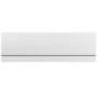 Single Ended Shower Bath with Front Panel & Hinged Chrome Bath Screen with Towel Rail 1700 x 700mm - Alton