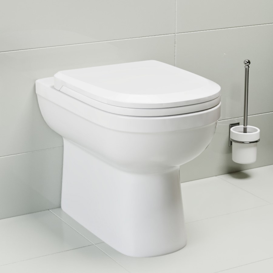 1700mm Chrome Shower Bath Suite with White Toilet & Sink Unit - Alton