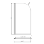 1700mm Chrome Shower Bath Suite with White Toilet & Sink Unit - Alton
