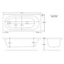 Single Ended Shower Bath with Front Panel & Chrome Bath Screen 1800 x 800mm - Alton