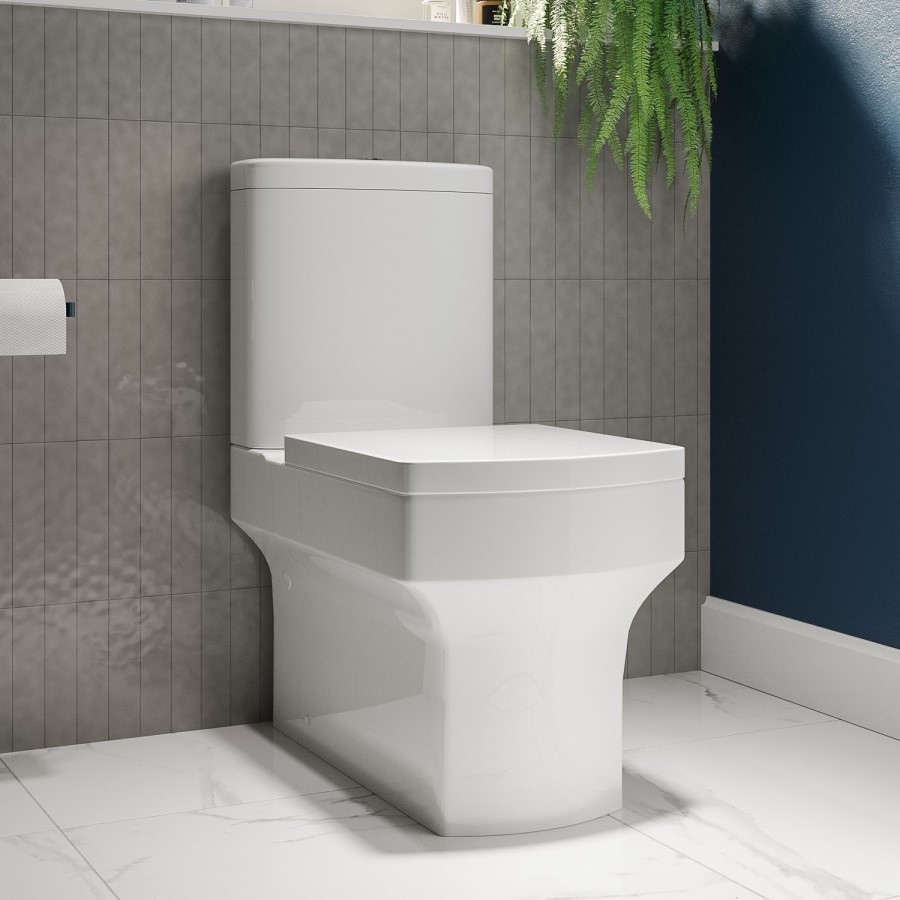 1500mm Left Hand Black Shower Bath Suite with Toilet Basin & Panels - Lomax