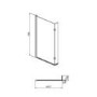 L Shaped Shower Bath with Front Panel & Black Bath Screen, Left Hand 1500 x 850mm - Lomax