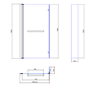 L Shaped Shower Bath with Front Panel & Chrome Bath Screen with Towel Rail, Right Hand 1500 x 850mm - Lomax