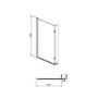 L Shaped Shower Bath with Front Panel & Black Bath Screen, Left Hand 1700 x 850mm - Lomax