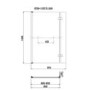 L Shaped Shower Bath with Front Panel & Matt Black Bath Screen with Towel Rail, Left Hand 1500 x 850mm - Lomax