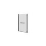 L Shaped Shower Bath with Front Panel & Black Bath Screen with Towel Rail, Right Hand 1700 x 850mm - Lomax