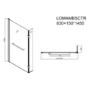 L Shaped Shower Bath with Front Panel & Black Bath Screen with Towel Rail, Right Hand 1700 x 850mm - Lomax