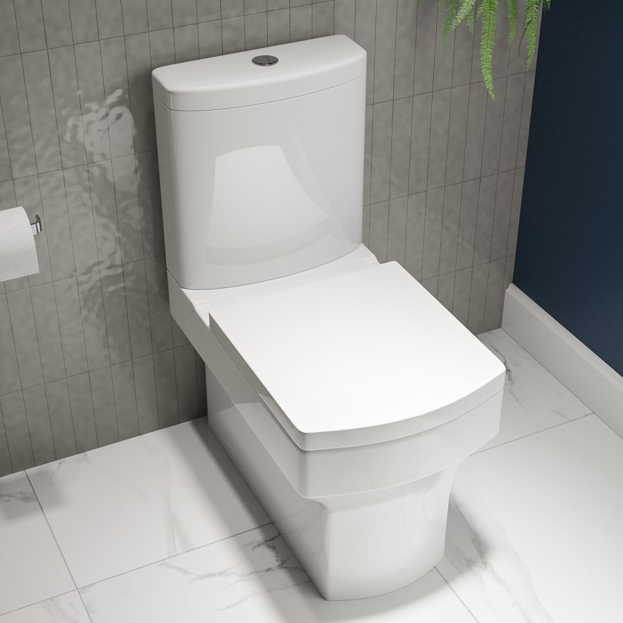 1700mm Right Hand Black Shower Bath Suite with Toilet Basin & Panels - Lomax