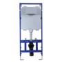 ONLY OPENED - Concealed Cistern with 1170mm Wall Hung Toilet Frame and Brushed Brass Mechanical Flush Plate - Zana
