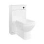 500mm White Back to Wall Toilet Unit with Cistern and Black Fittings  - Ashford