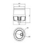 500mm White Back to Wall Toilet Unit with Cistern and Brass Fittings - Ashford