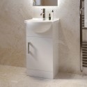BUN/BeBa_24952/76642 455mm White Freestanding Cloakroom Vanity Unit with Basin - Classic