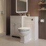 1100mm White Toilet and Sink Unit with Traditional Toilet - Baxenden