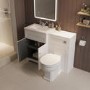 1100mm White Toilet and Sink Unit with Traditional Toilet - Baxenden