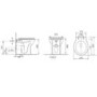 1100mm White Toilet and Sink Unit with Traditional Toilet - Baxenden