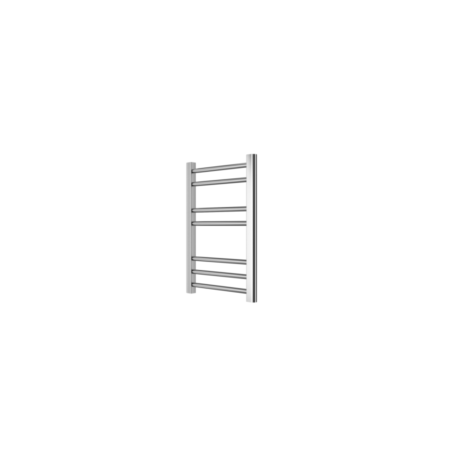 Chrome Towel Radiator 600 x 400mm with Pipe Kit and Straight Valves - Sahara