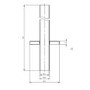 Chrome Towel Radiator 600 x 400mm with Pipe Kit and Straight Valves - Sahara