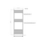 Chrome Towel Radiator 1600 x 600mm with Pipe Kit and Straight Valves - Sahara