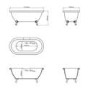 Traditional Chrome Freestanding Bath Suite with Toilet & Basin - Park Royal