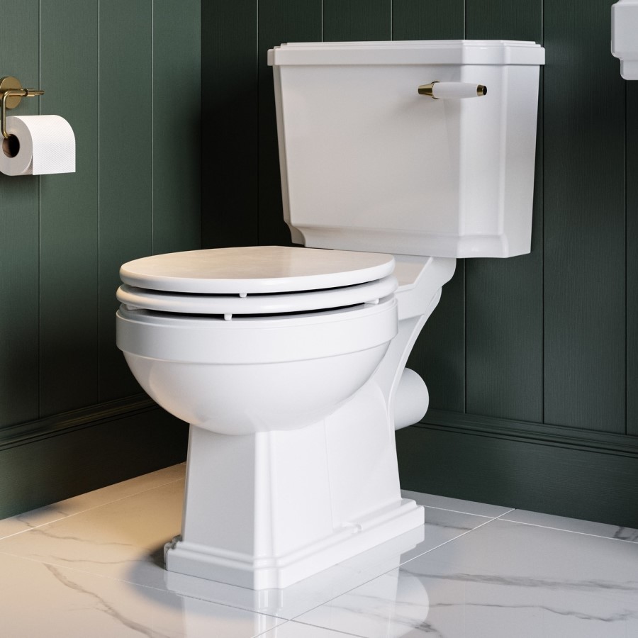 Traditional Brass Freestanding Bath Suite with Toilet & Basin - Park Royal