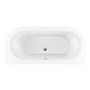 Grade A1 - Freestanding Double Ended Back to Wall Bath with Brushed Brass Feet 1700 x 745mm - Park Royal