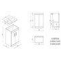 500mm White Freestanding Vanity Unit with Basin and Chrome Handles - Ashford