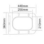 1100mm Grey Left Hand Toilet and Sink Unit with Square Toilet and Chrome Fittings - Bali