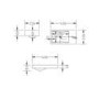 400mm White Freestanding Cloakroom Vanity Unit with Basin - Baxenden