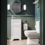 Close Coupled Toilet and White Basin Vanity Unit Cloakroom Suite - Baxenden