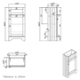 Close Coupled Toilet and Blue Basin Vanity Unit Cloakroom Suite - Baxenden