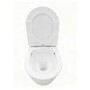 Matt White Wall Hung Rimless Toilet with Soft Close Seat, Black Mechanical Flush Plate, 1168mm Frame & Cistern – Verona
