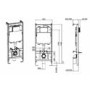Matt White Wall Hung Rimless Toilet with Soft Close Seat, Black Mechanical Flush Plate, 1168mm Frame & Cistern – Verona