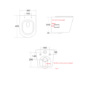 Matt White Wall Hung Rimless Toilet with Soft Close Seat, Brushed Brass Pneumatic Flush Plate, 1168mm Frame & Cistern – Verona