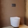 Matt White Wall Hung Rimless Toilet with Soft Close Seat, Chrome Pneumatic Flush Plate, 1168mm Frame & Cistern – Verona
