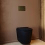 Matt Black Wall Hung Rimless Toilet with Soft Close Seat, Brushed Brass Mechanical Flush Plate, 1168mm Frame & Cistern – Verona