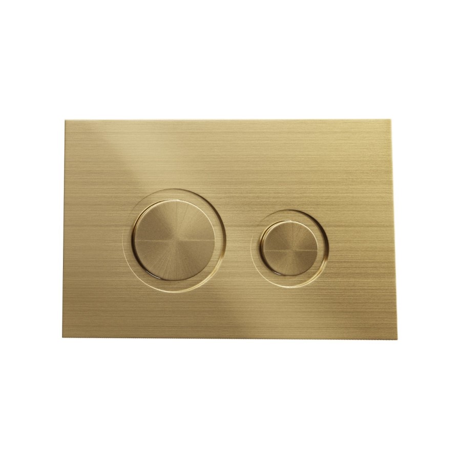 Matt Black Wall Hung Rimless Toilet with Soft Close Seat, Brushed Brass Mechanical Flush Plate, 1168mm Frame & Cistern – Verona