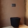 Matt Black Wall Hung Rimless Toilet with Soft Close Seat, Chrome Pneumatic Flush Plate, 1168mm Frame & Cistern – Verona