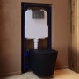 Matt Black Wall Hung Rimless Toilet with Soft Close Seat, Chrome Pneumatic Flush Plate, 1168mm Frame & Cistern – Verona