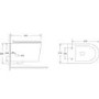 Wall Hung Rimless Toilet with Soft Close Seat, Chrome Pneumatic Flush Plate, 1168mm Frame & Cistern – Alcor