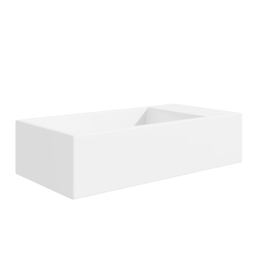 ONLY OPENED - Indiana Rimless Comfort Height CC WC and Soft Close Slim Seat and Detroit Wall Hung Basin Suite