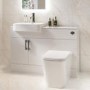 1200mm White Toilet and Sink Unit with Square Toilet - Harper